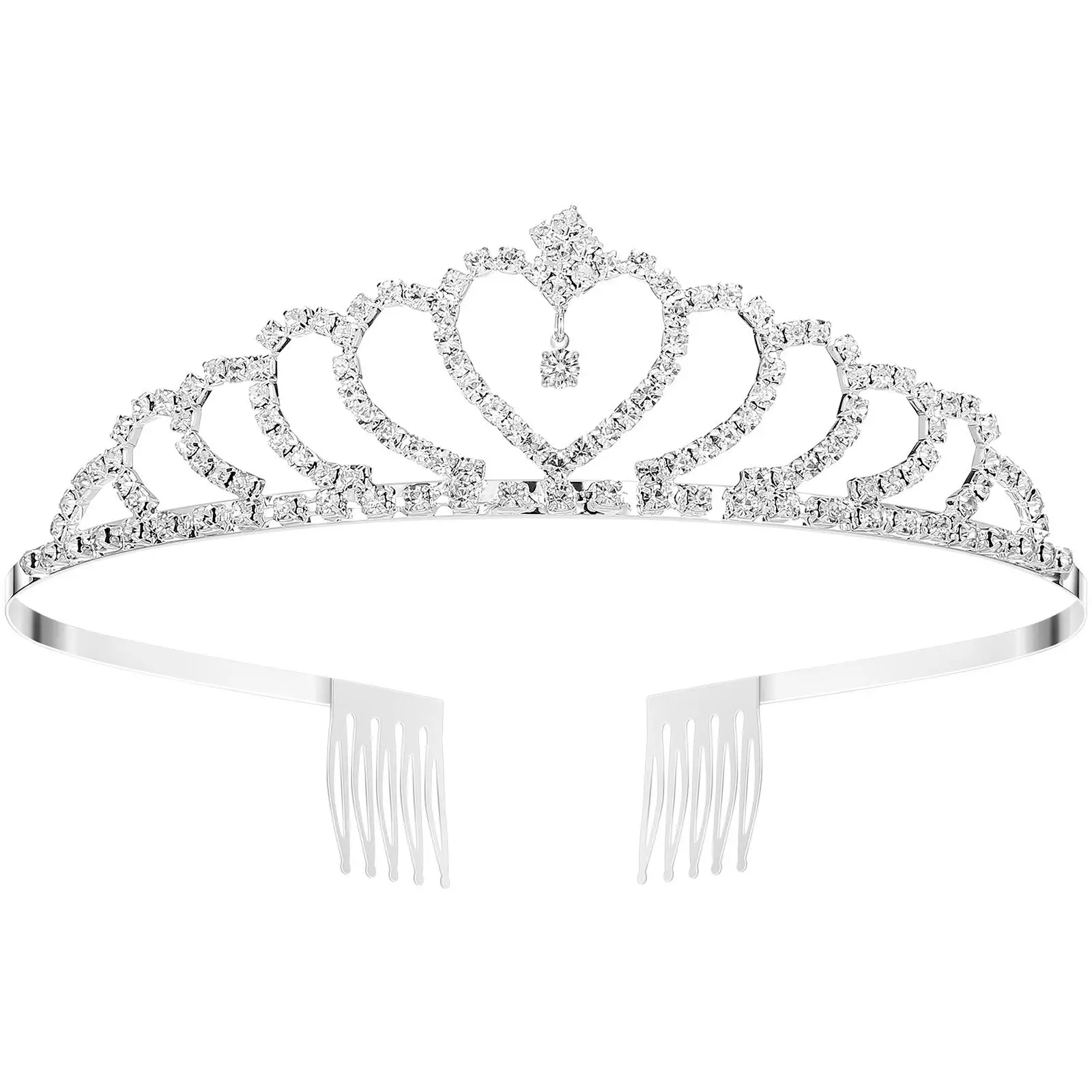 Wedding Hair Accessories Tiara Crown Crowns for Brides Headbands Comb Forehead Headpiece Bridesmaid Tiaras Women Child