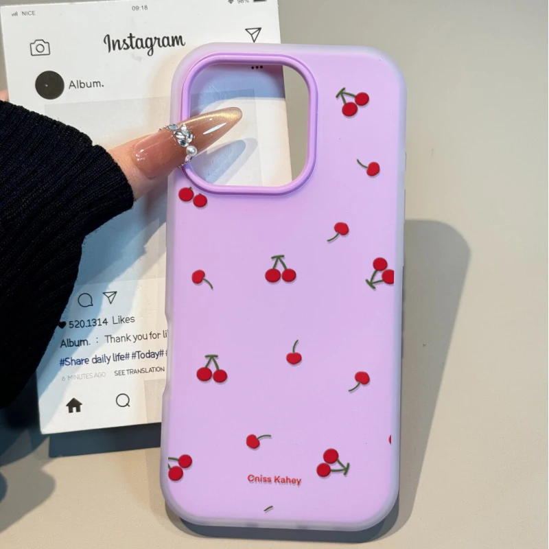 Red Cherry Candy Color Phone Case Cover