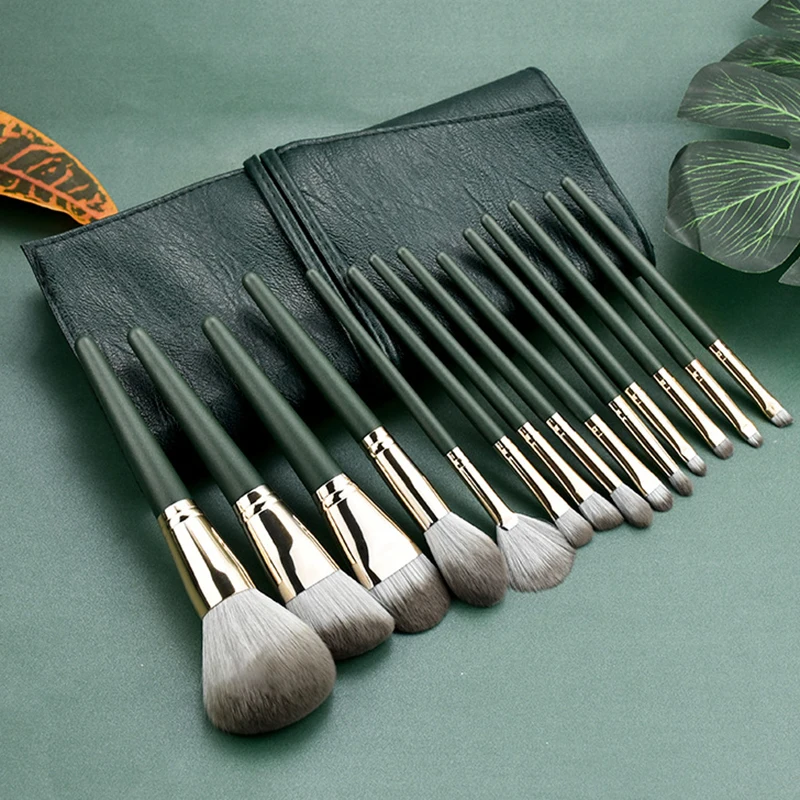 

Makeup Brushes 14pcs Foundation Powder Blush Eye Shadow Concealer Lip Makeup Brush With Bag Cosmetics Beauty Tool maquillaje