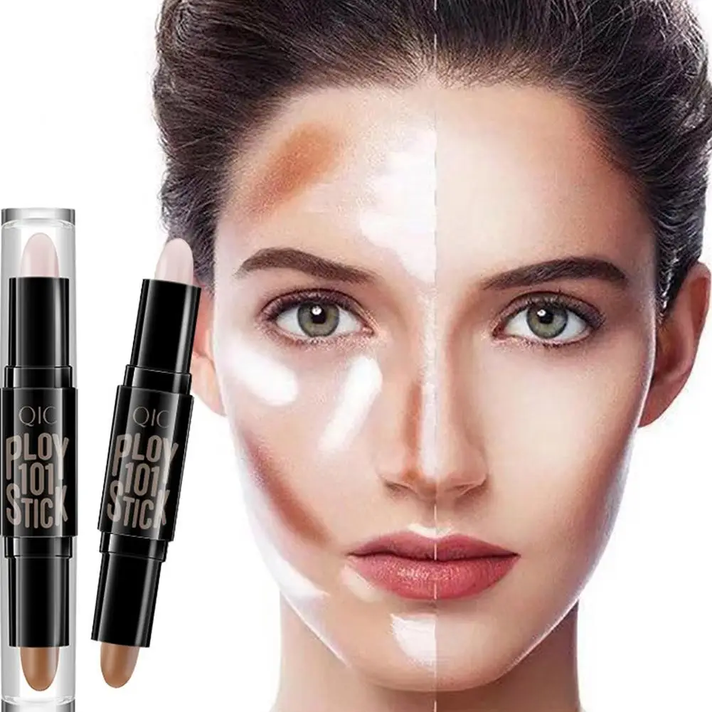 

Double-head High-light Contour Stick Dual-use Nose Lasting Concealer Repair Highlighter Long Shadow Tools Powder Shadow Mak G0G3