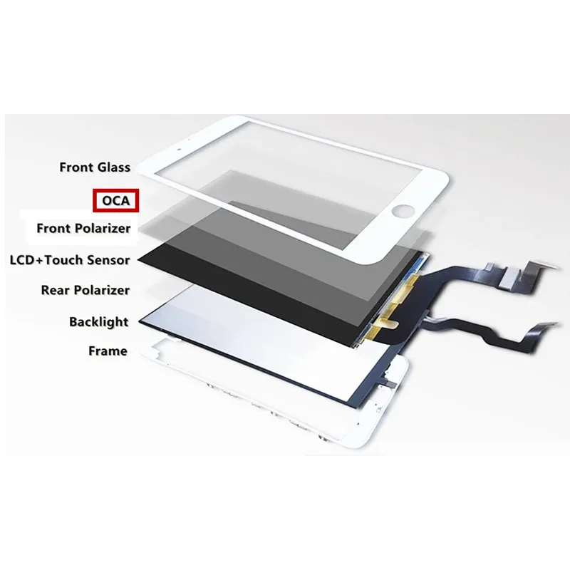 OCA Film 50pcs for iPhone XS 11 12 13 14 15 Pro Max Optical Adhesive LCD Touch Glass Lens Glue