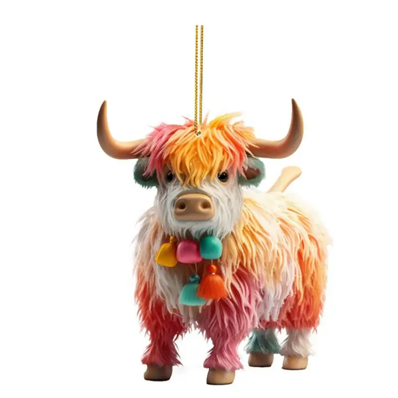 thumbnail image 1 of Colgante navideño de dibujos animados de vaca Haila, adornos navideños para el hogar, adorno colgante para árbol de Navidad 2024, regalo de Año Nuevo 2025, suministros para fiestas, 1 of 5