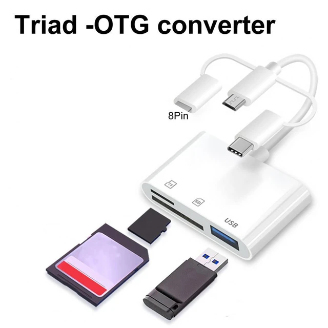 Adaptateur de carte OTG SD/Micro SD vers USB/Micro USB Approx