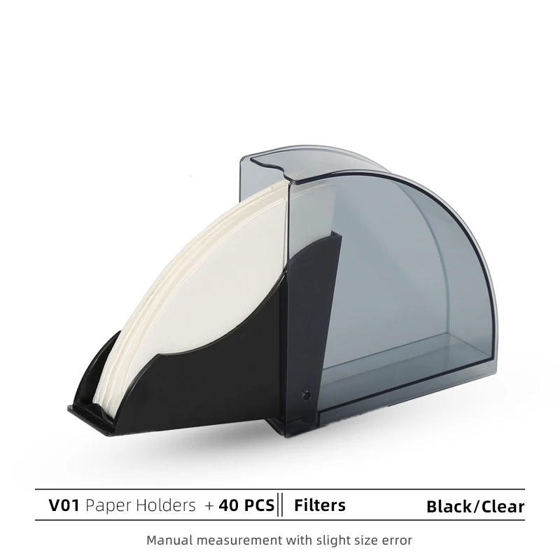V Shape Coffee Filter Paper Holder with Dustproof...