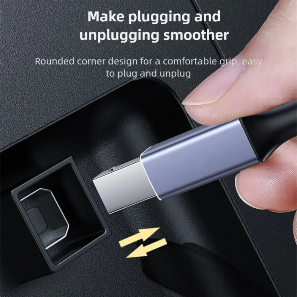 Braided High-Speed USB C to USB B 3.0 Printer Cable - Male to Male Adapter