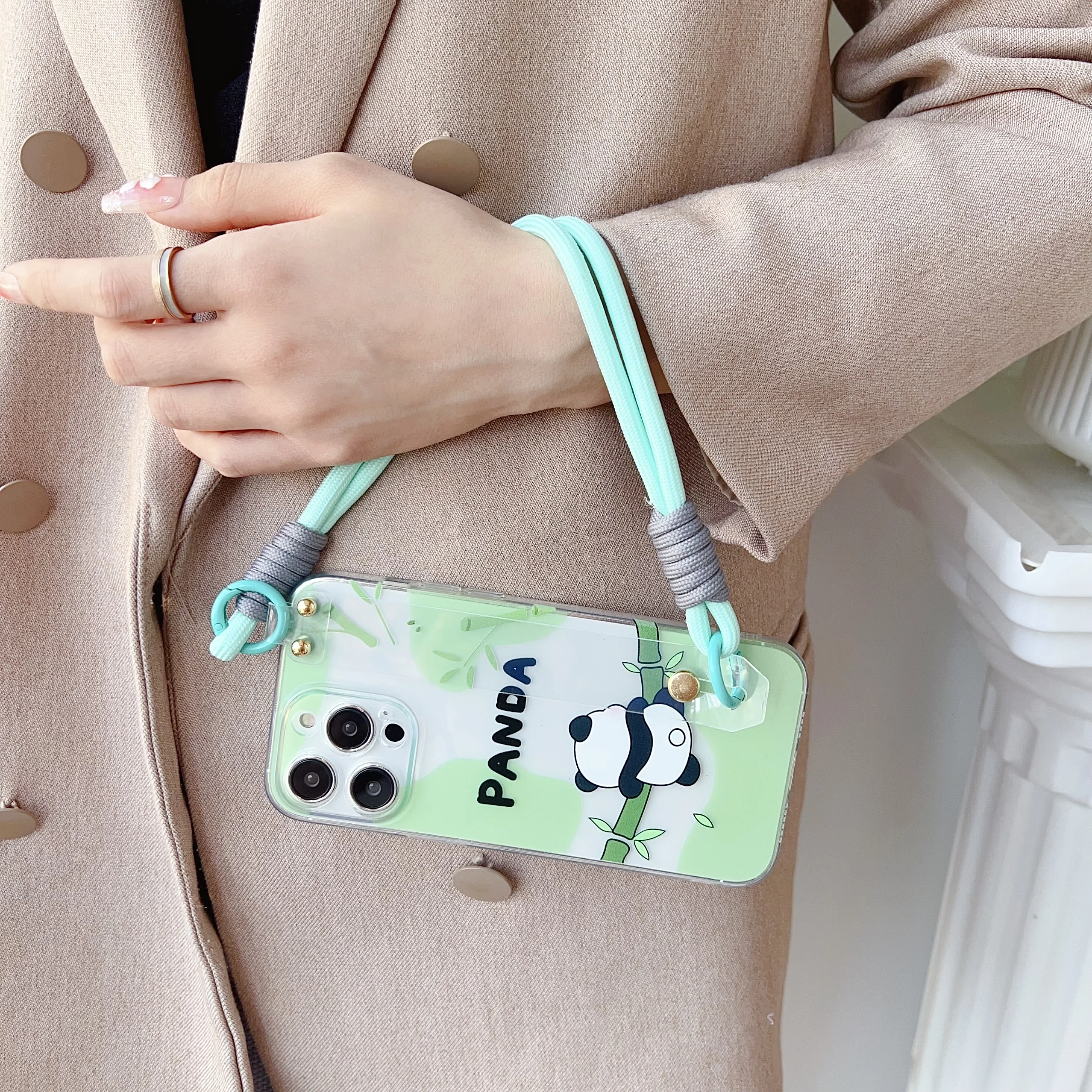 Lazy Panda Case with Wrist Strap for OnePlus - Elegant Protection