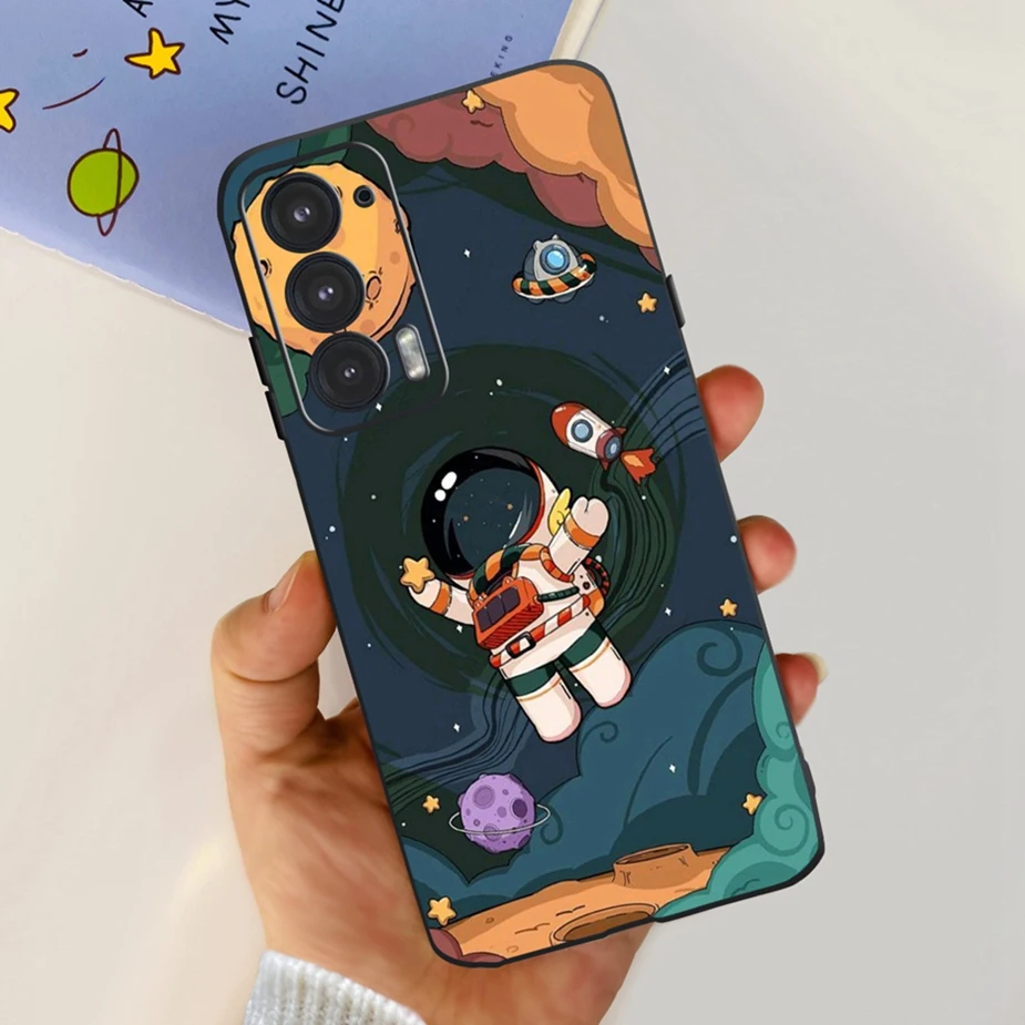 Fashionable Painted Silicone Phone Case for Motorola Moto Edge 20 Series