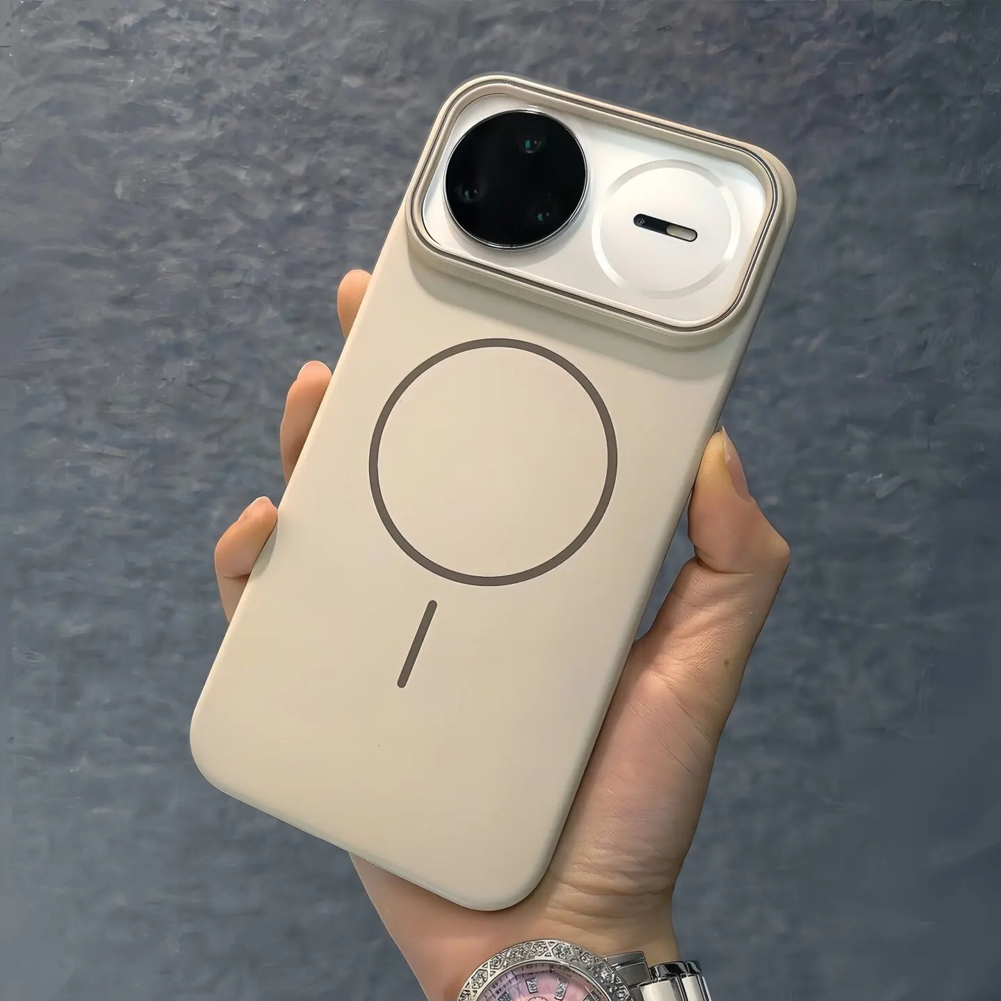 Magnetic Wireless Charging Shockproof Case - Solid Color Matte Finish Cover