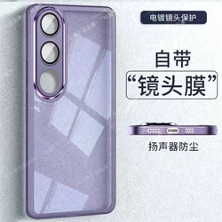 Transparent TPU Silicone Protective Case with Camera Guard - Crystal Clear for Oppo K12X 5G (PURPLE)