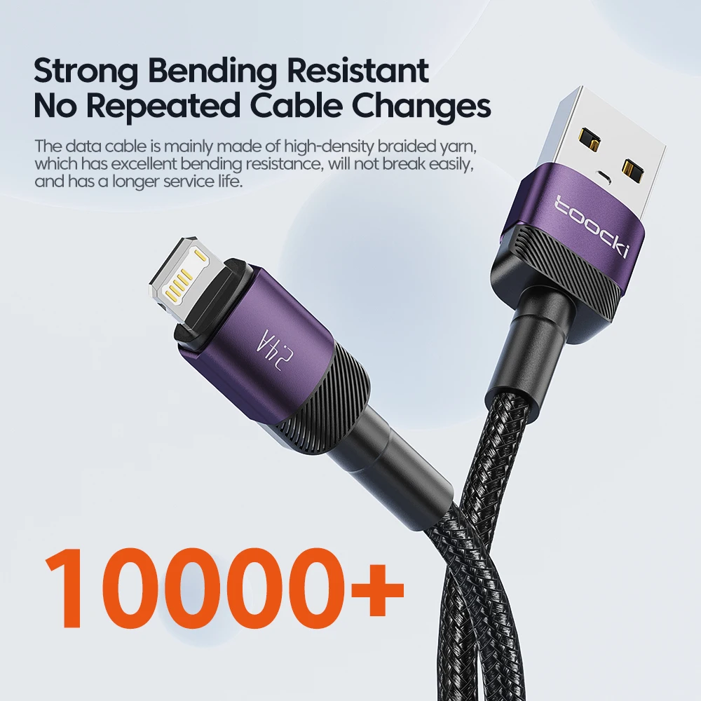 Toocki 2.4A Fast Charging USB Lightning Cable