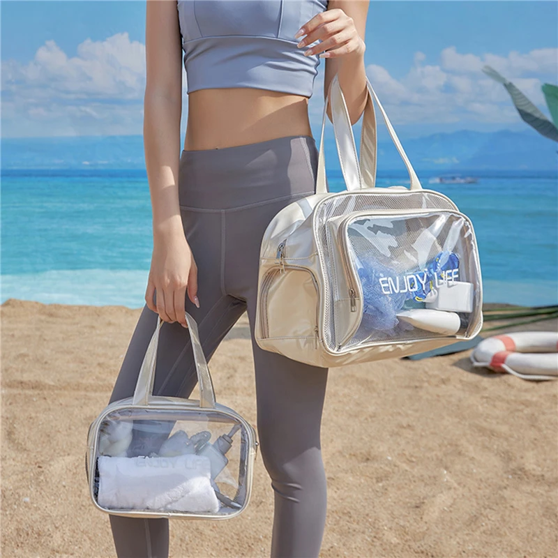 

Fashion Swimming Storage Bag for Ladies Large Capacity Dry and Wet Separation Sports Beach Fitness Special Bag PVC Travel Bag