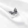 WYEAIIR 925 Sterling Silver Retro Hollow Butterfly Creativity Literature Resizable Opening Ring For Women Luxury Jewelry 3