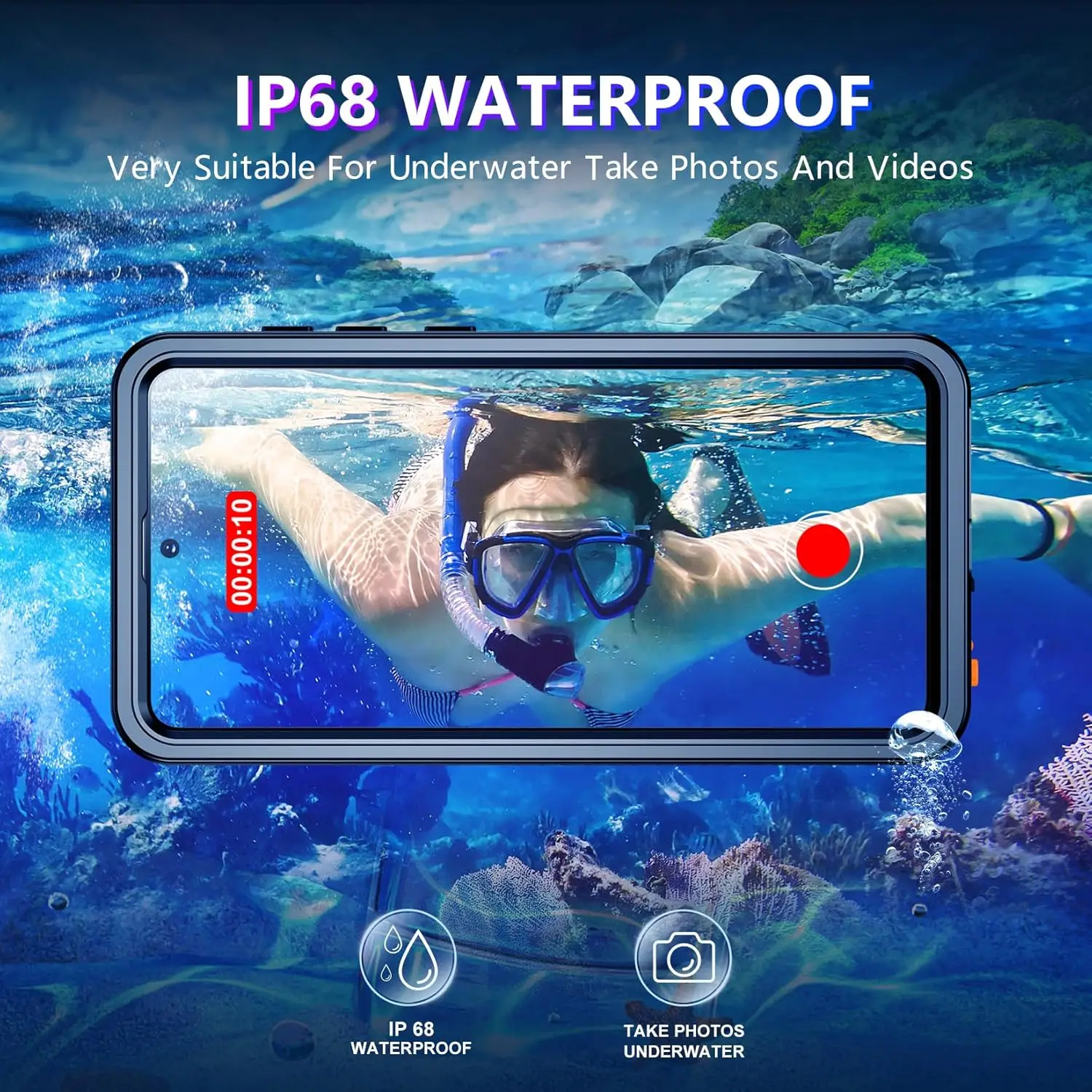 Ultimate Waterproof Heavy Duty Shockproof Phone Case - IP68 Full Protection Cover