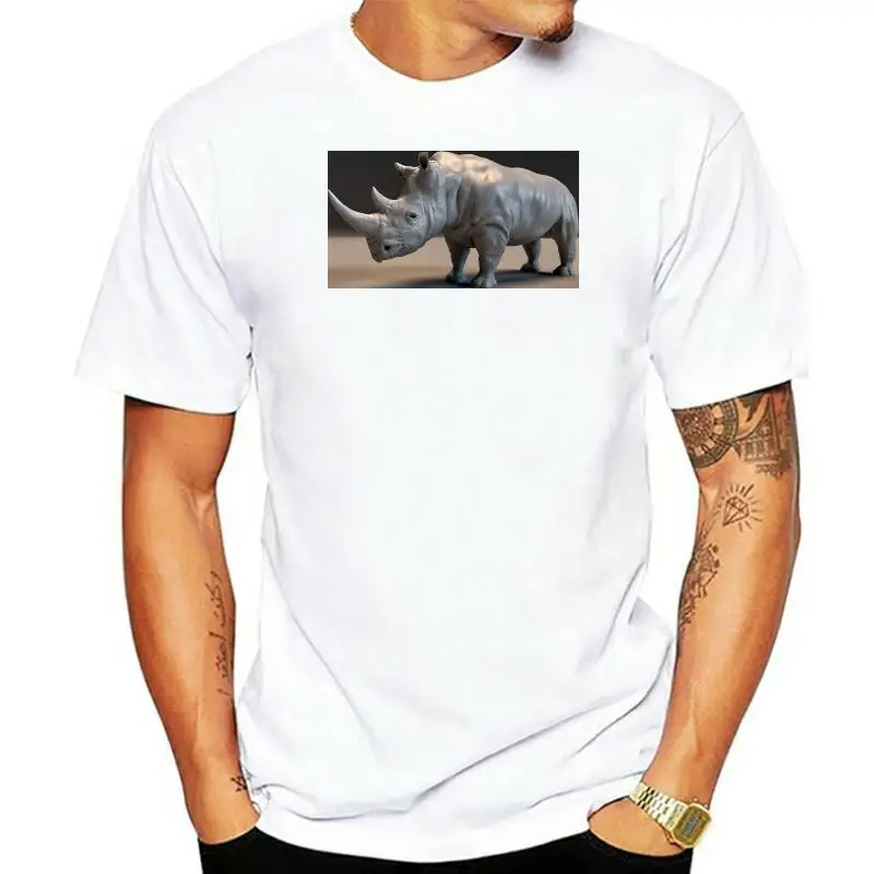 

Men tshirt Rhino T Shirt T Shirt Printed T-Shirt tees top