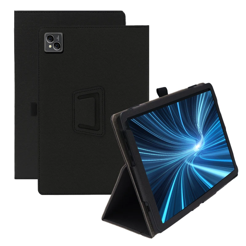 

for Doogee T20 Mini Cases Fabric Texture Magnet Flip Sleeve Foldable Stand Shockproof Pouch with Pen Belt Wristband