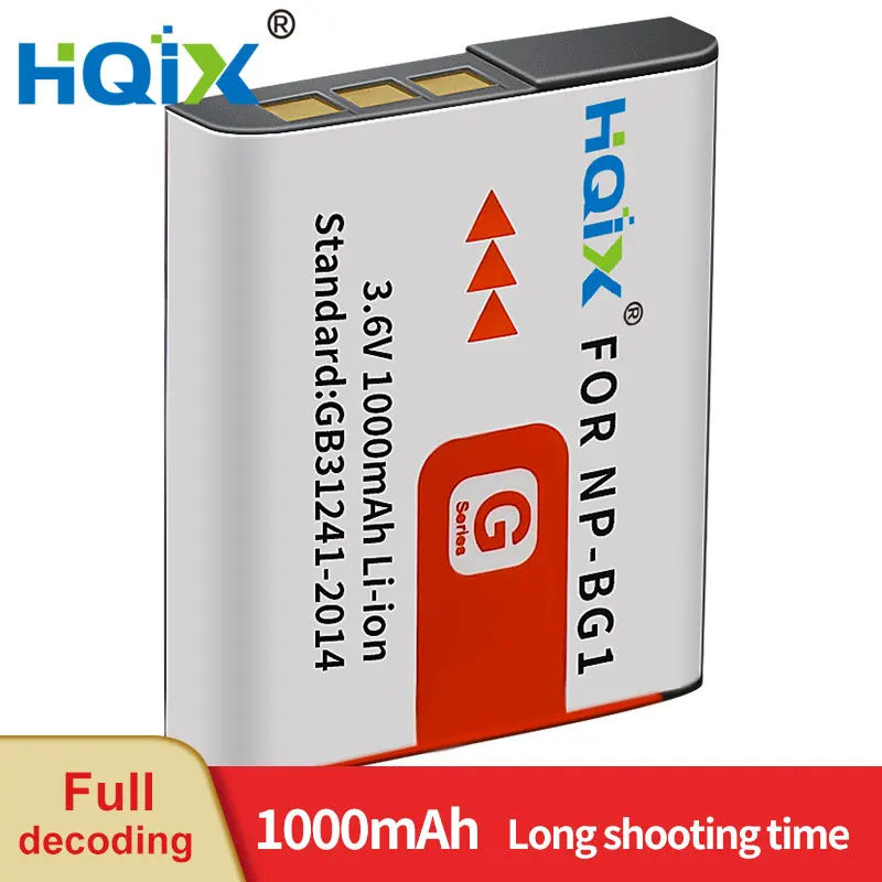 

HQIX for Sony DSC-W200 W210 W220 W230 W240 W270 W290 W300 H3 H7 H9 H10 H20 H30 H50 H70 H90 H55 Camera NP-BG1 FG1 Charger Battery