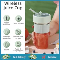 Wireless Blender Juice Electric Fruit Juicer Mixer Portable Juicer with Straw Household USB Charging 6 Blade Sippy Cup 1