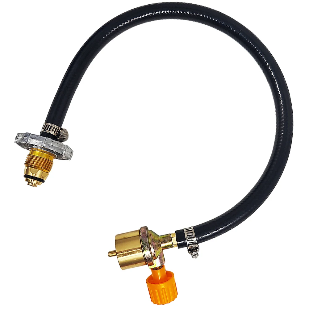 Gasflaschen-Abfüllgasadapter mit EIN-Aus-Steuerventil, Propan-Verlängerungsschlauch, Kupfer-Propan-Nachfüllschlauch für Camping im Freien – Detail 11
