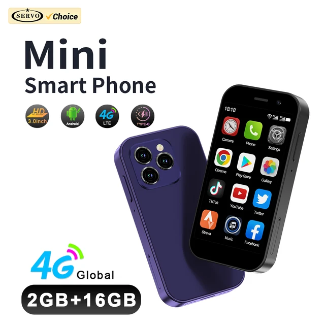 SERVO KING8000 – Mini Smartphone Android 4G LTE Global GPS, écran 3 pouces, caméra 5MP, WIFI, petits téléphones mobiles, batterie 2024 mAh, nouveauté 2000 1