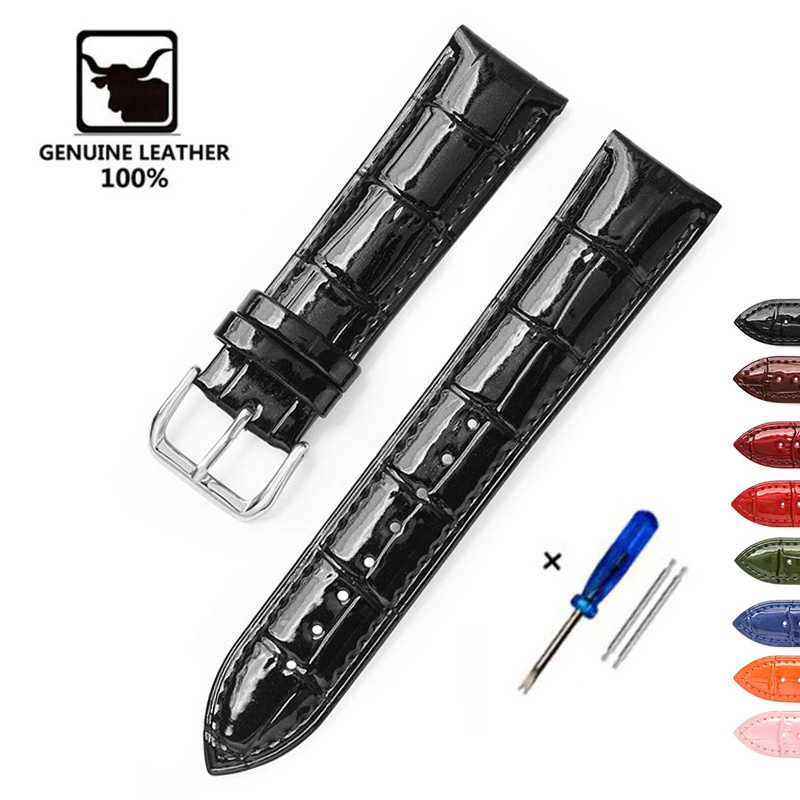 12mm 14mm 16mm 18mm 20mm 22mm Genuine Leather Watch Band Straps