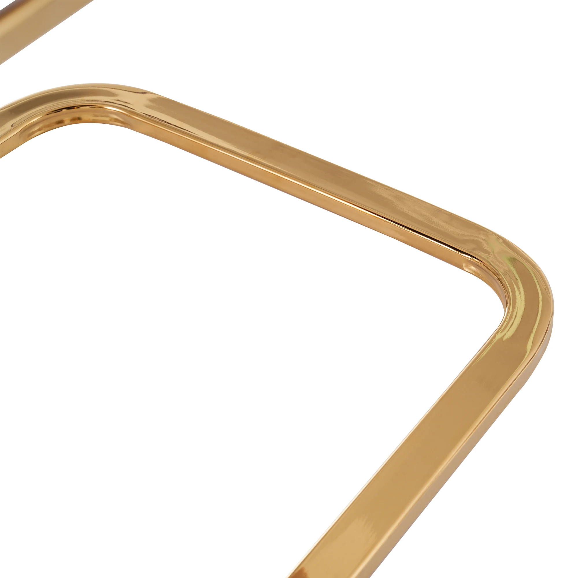Samt-Esszimmerstuhl, luxuriös, Wohnzimmer, Schlafzimmer, Lounge-Sessel, Diamant-Rückenlehne, mit goldfarbenem Metall – Detail 13