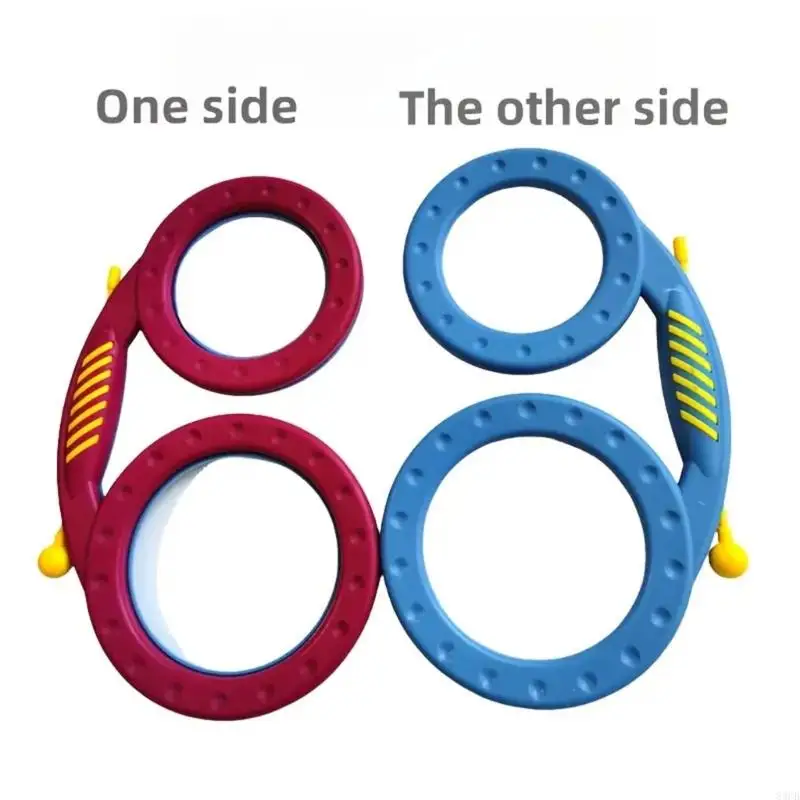 83CB Glasses Drum Hand Clapping Drum Orff Musical Instrument Double Sided Percussion Instrument Gift for Kids