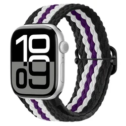 Nylon Sport Bracelet Strap for S11 - 10 46mm - 44 45 49 (Black white purple)