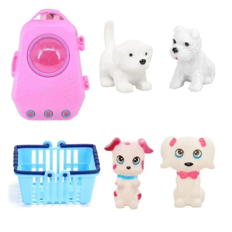 Kawaii 6 Items Cute Dogs Cat Set Pets Knapsack Kids Toys Fast Shipping Things For Barbie Game Best Birthday Present Gifts androids 13 fast present smarts tv box powerful household medias player for television game