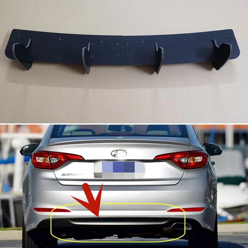 

For Hyundai Sonata SE 2.4 2015 2016 Year Rear Diffuser Bumper Lips Spoiler Splitter Body Kit Accessories