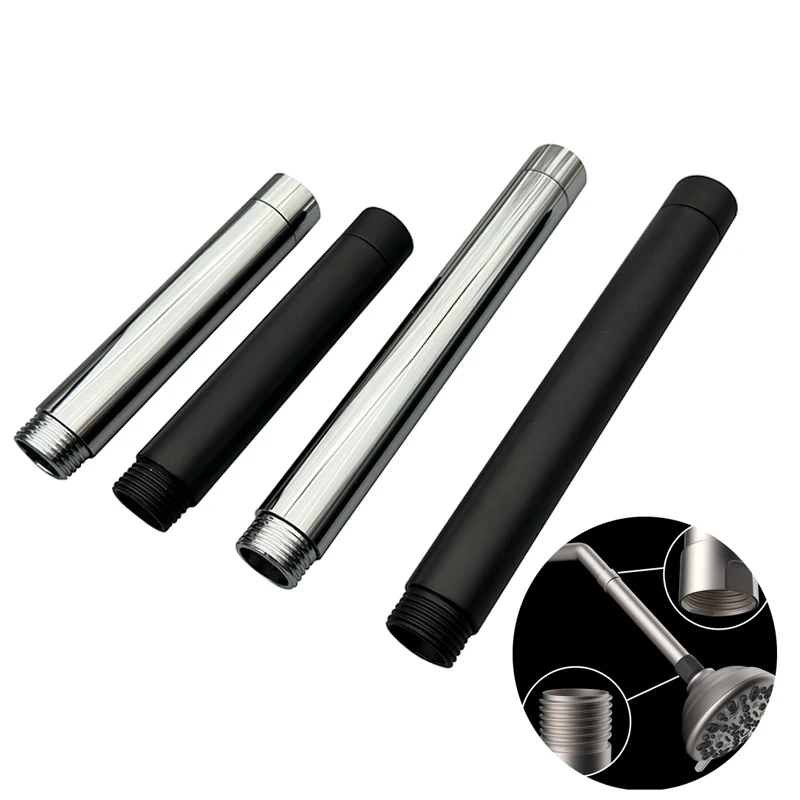 Shower Head Extension Arm 10 15 20 25 30cm G1/2 Water Outlet Pipe Extension shower head extender