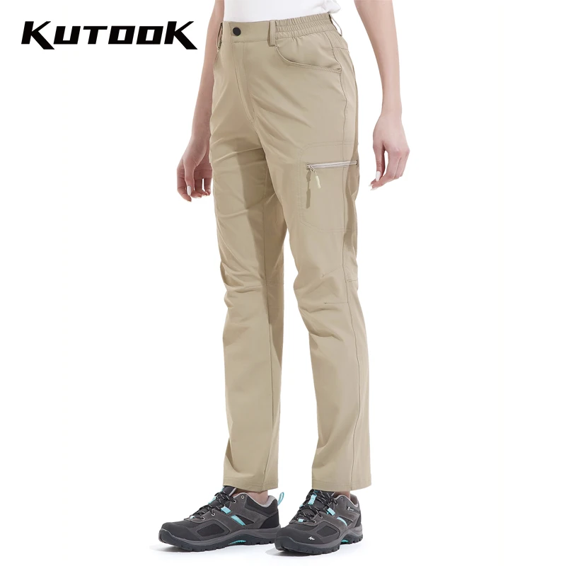 KUTOOK 여성용 트레킹 바지, 방수 용수철, 하이킹 레깅스, 운동복 레저 바지, 야외 등산 바지, 여행자 가을