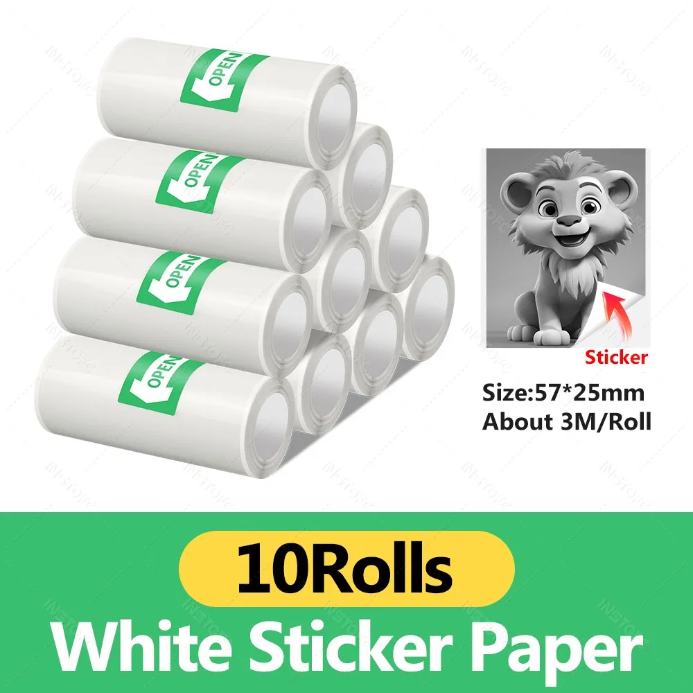 מדפסת תוויות תמונה ניידת מיני תרמית מדבקת ממו תג הדפסה מדפסת בלוטות' חמודה עבור IOS Android או נייר 57mm