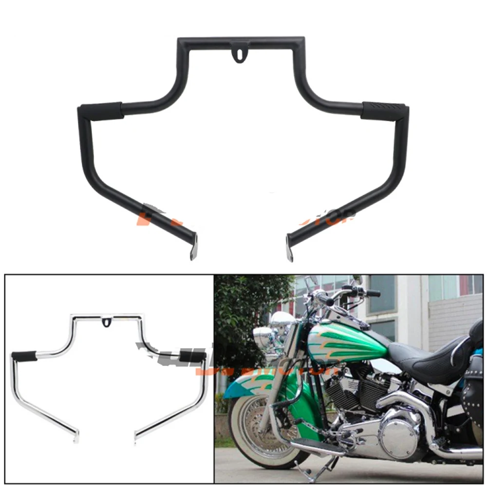 

Защита двигателя от краш-бар, дорожный бампер, протектор для Harley Heritage Softail Classic FLSTC Fatboy FLSTF 00-17 Deluxe FLSTN 05-15