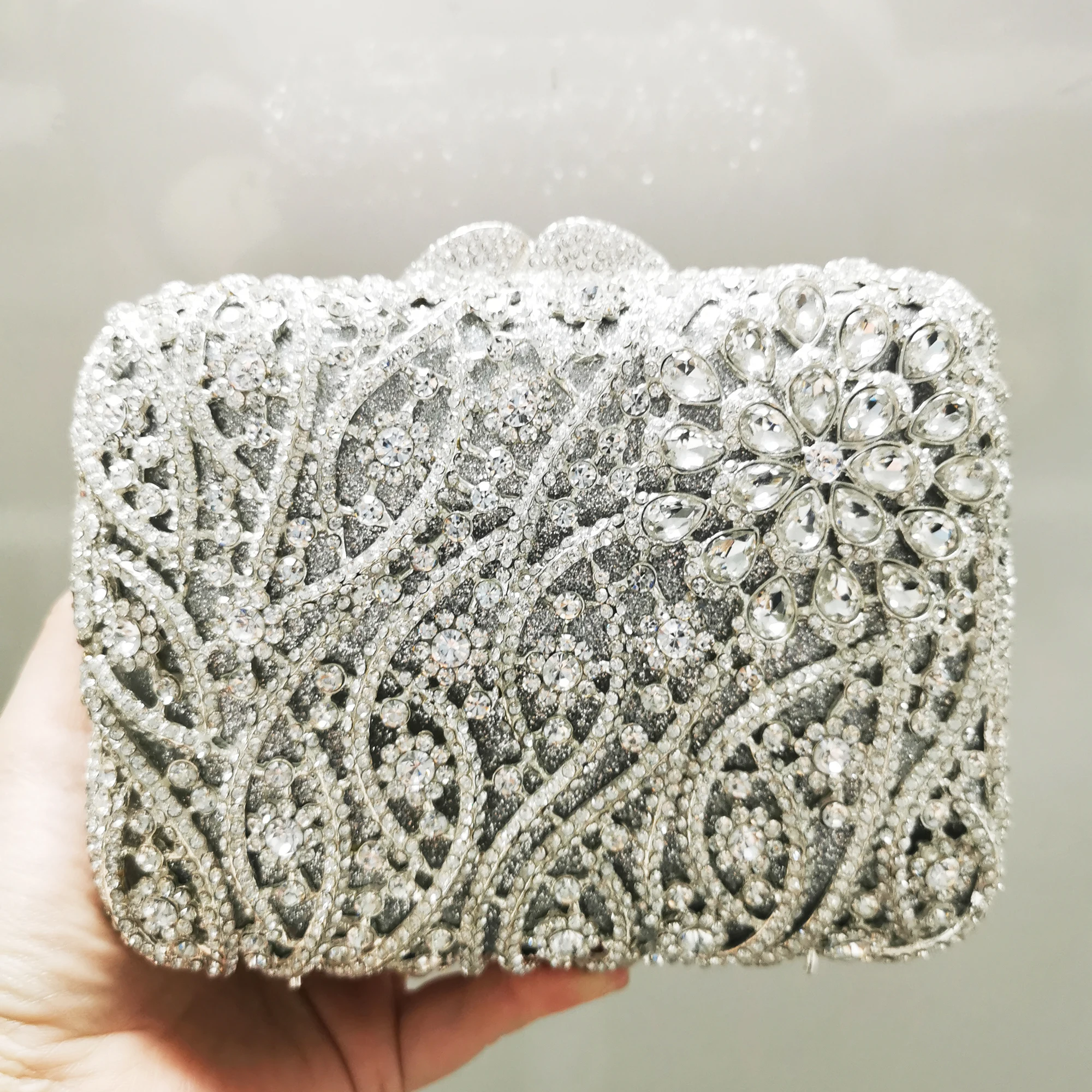 Buy Silver Stone Clutch Online In India - Etsy India