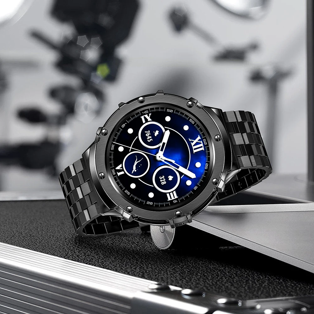 Stylish Metal Watch Band with Protective Case - Premium Strap Wristband Accessories