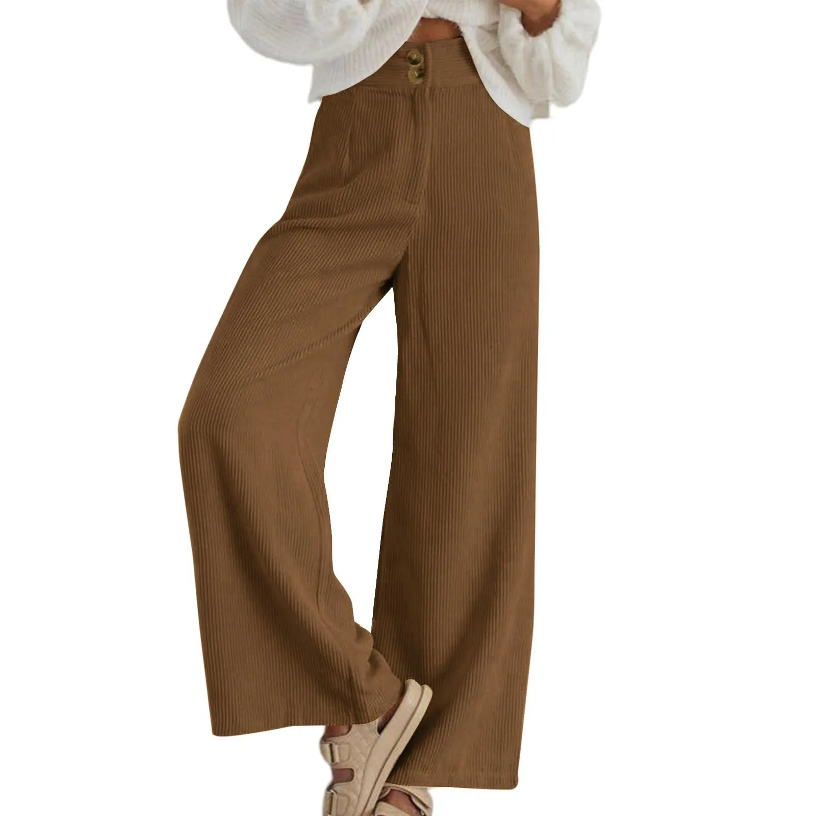 

Women'S Corduroy Pants Casual Women'S Solid Color Corduroy Loose Straight Pants Sweatpants The Four Seasons High Quality