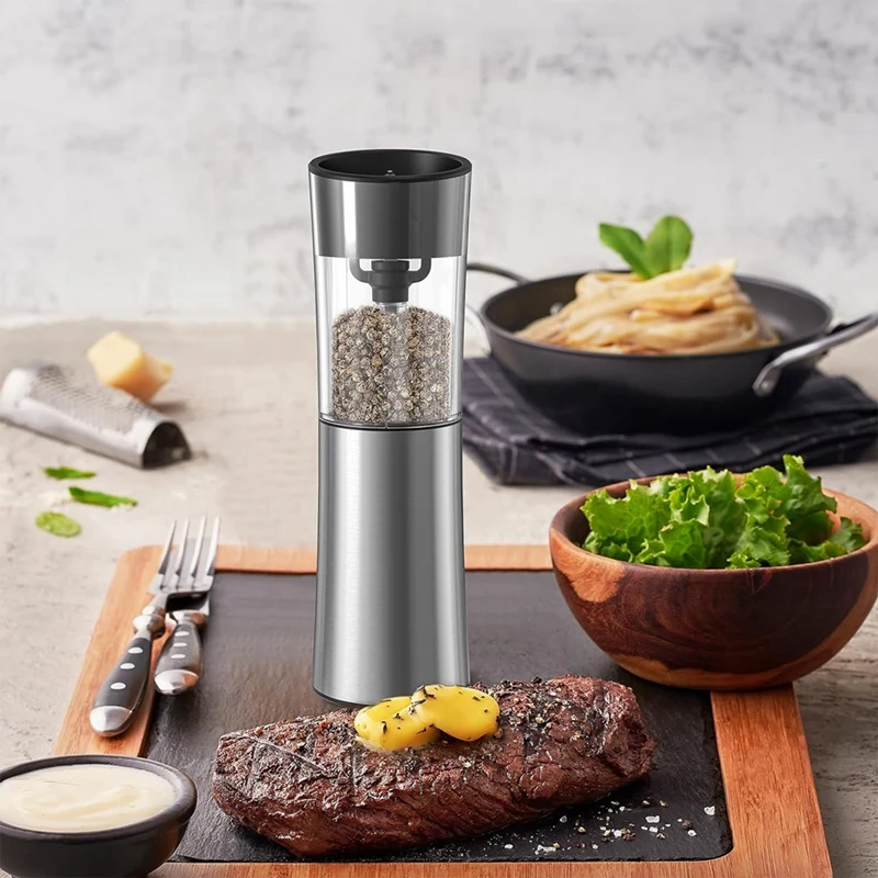 Dropship Electric Salt And Pepper Grinder Set With Charging Base Automatic  Salt Pepper Mill Refillable Adjustable Coarseness Salt Grinder to Sell  Online at a Lower Price