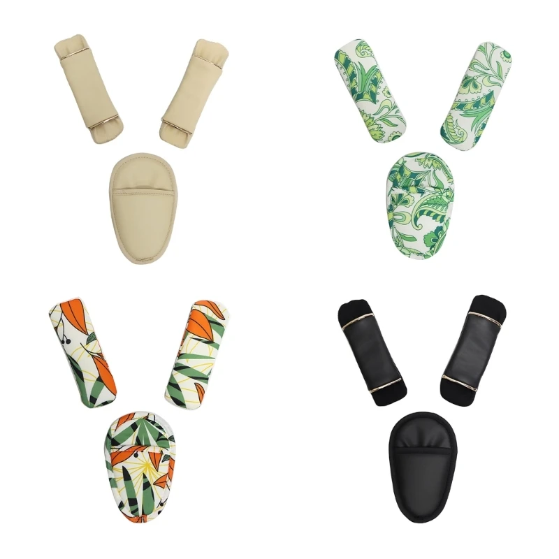 Universal Belt Cover Set Colorful & Fun Shoulder Pad Covers Crotch Pad set Easy to Wash Belt Shoulder for Strollers