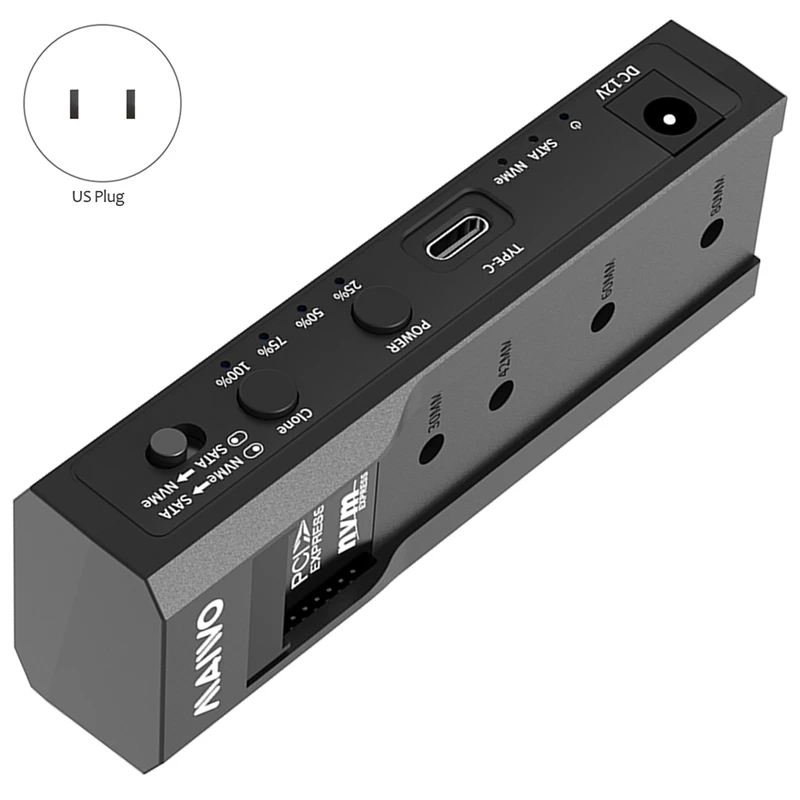 MAIWO 듀얼 베이 M.2 Nvme 케이스 및 SATA HDD 도킹 스테이션, C타입 도킹 스테이션, 3.5Quot, 복제 복사기