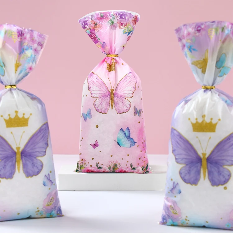 Pink Butterfly Candy Boxes – Gift Packing Bags for Girl Birthday, Baby Shower, Party Fa... - SKU CCB02009 - UGI Packaging