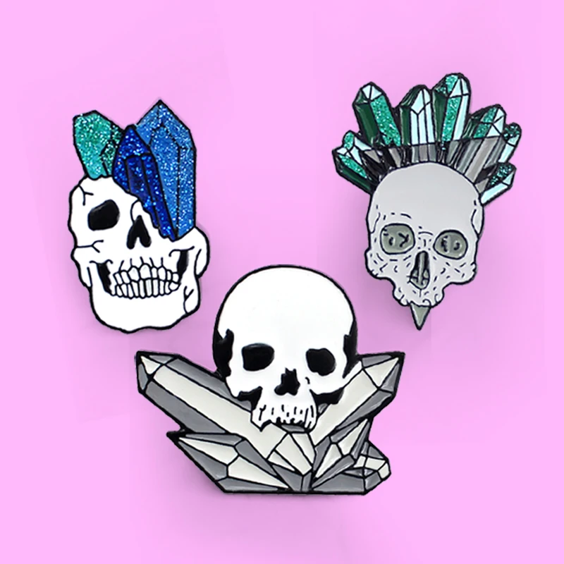 

Halloween Skeleton pins Skull pins Brooch Enamel pins Badges Skull Backpack Unisex For Women Men Jewelry Broche brosa Bijoux