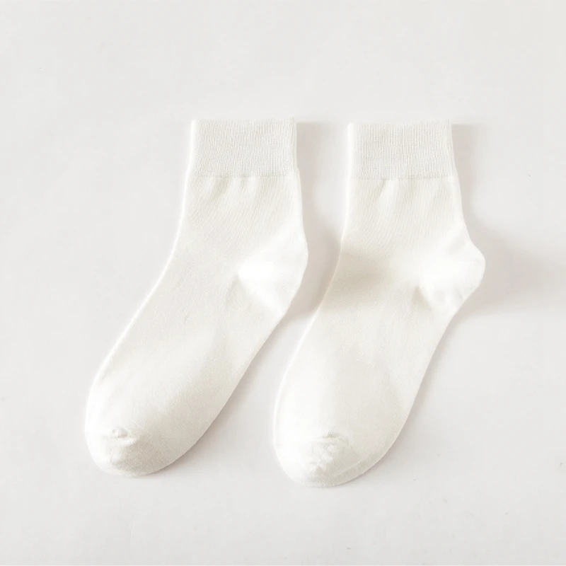 Basic Simple Mid-cut 98% Cotton Comfortable Socks Women in Ten Solid Colors VERLENA Spring Summer Korea Style Ribbed Cuff 2022 wool socks women Women's Socks