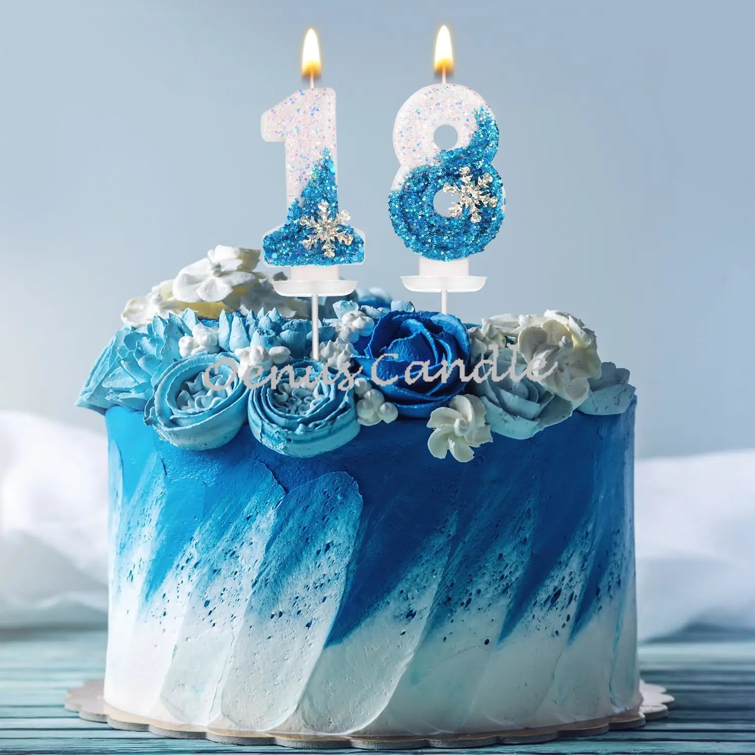 Bougies Chiffres 0-9 Thème Plage Avec étoiles De Mer - Pour Gâteau D'anniversaire - Flamme Vive, Sans Odeur - Lot