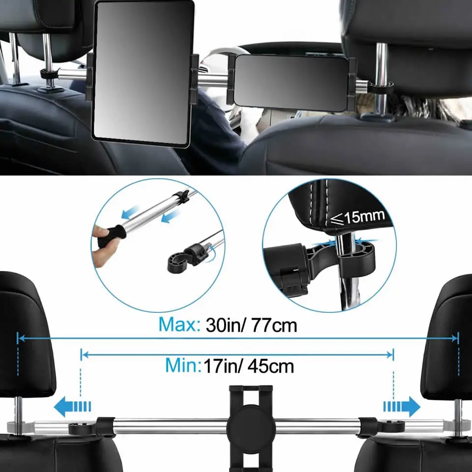 Tablet Suporte no Carro para Ipad Pro 12.9 Titular do Carro Encosto de Cabeça Tablet Montagem Braçadeira para Samsung Galaxy Tab s7 Mais 13 - Imagem 6