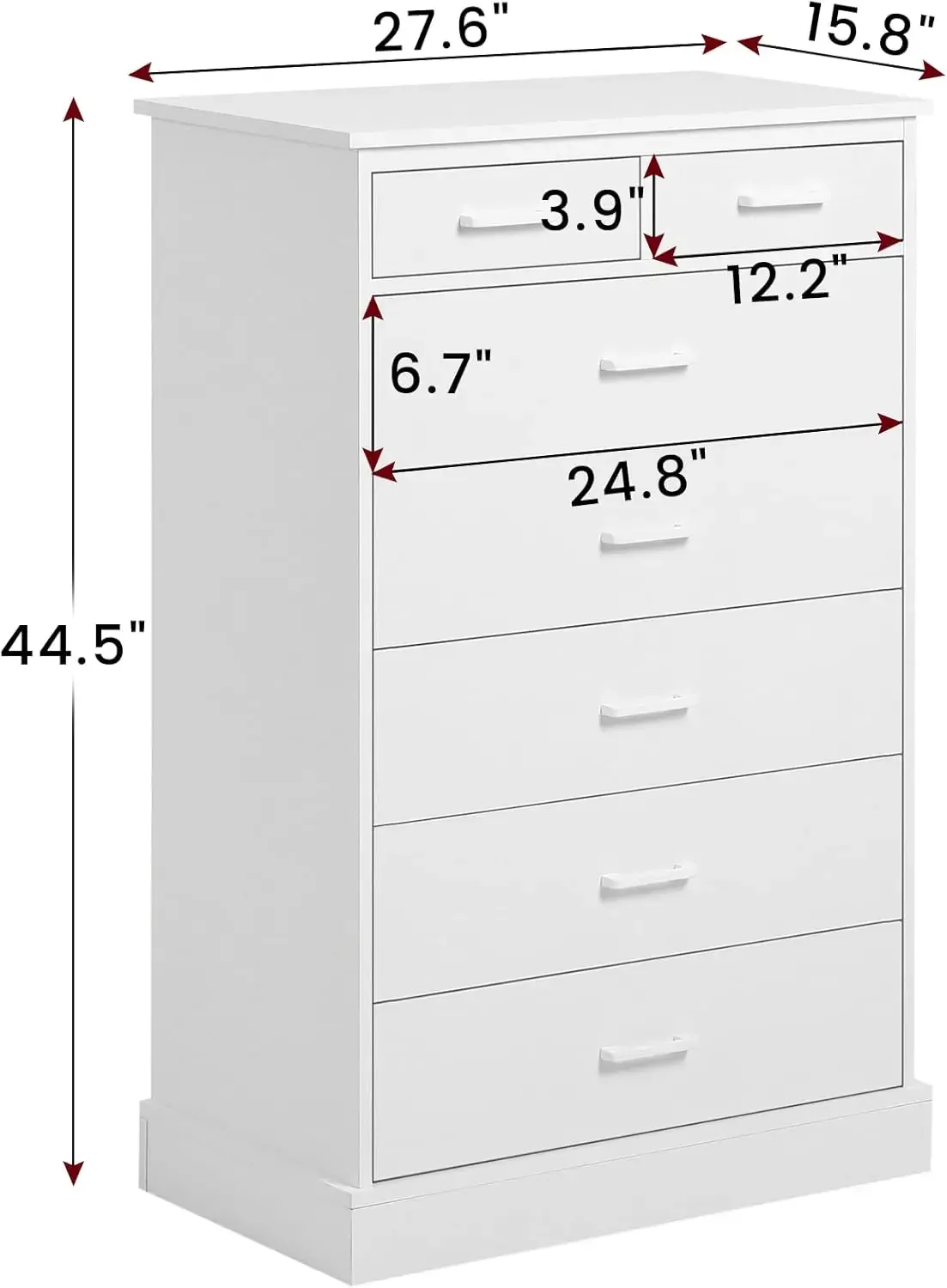 Bedroom organizer capacity