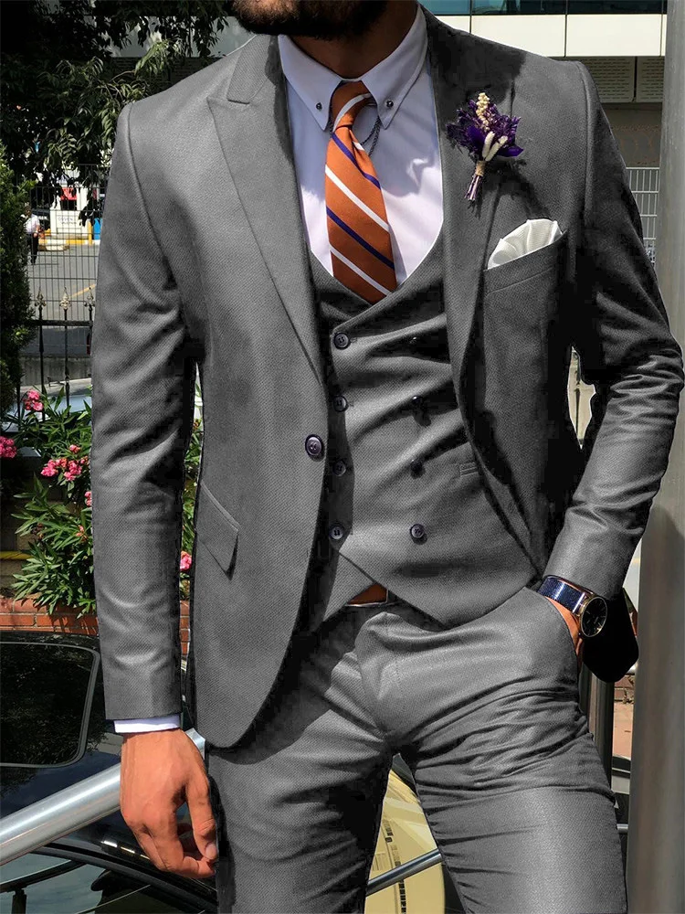 Mens Suit 3 Piece Slim Men Fashion Suit Cutsom Groom Wedding Tuxedo Prom Wedding Tailor Made Men Suit With Pants