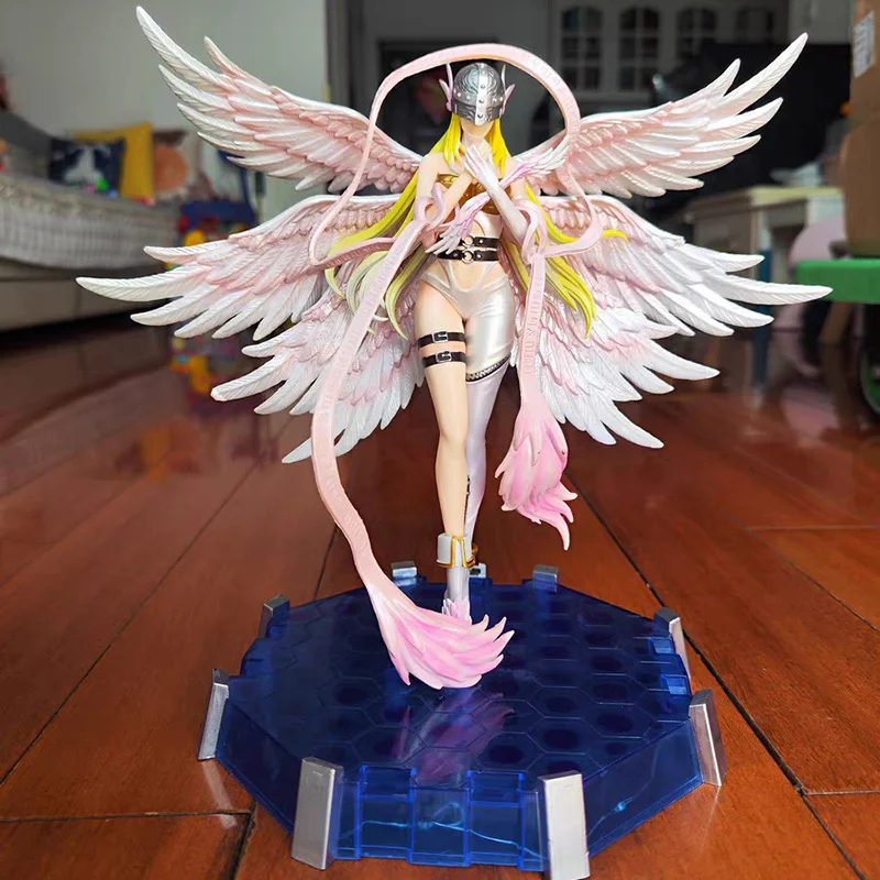 

Tyrannosaurus Studio Digimon Digital Monster Anime Figure 28cm Angewomon Resin Figures Model Children's Toys Collection Toy Gi