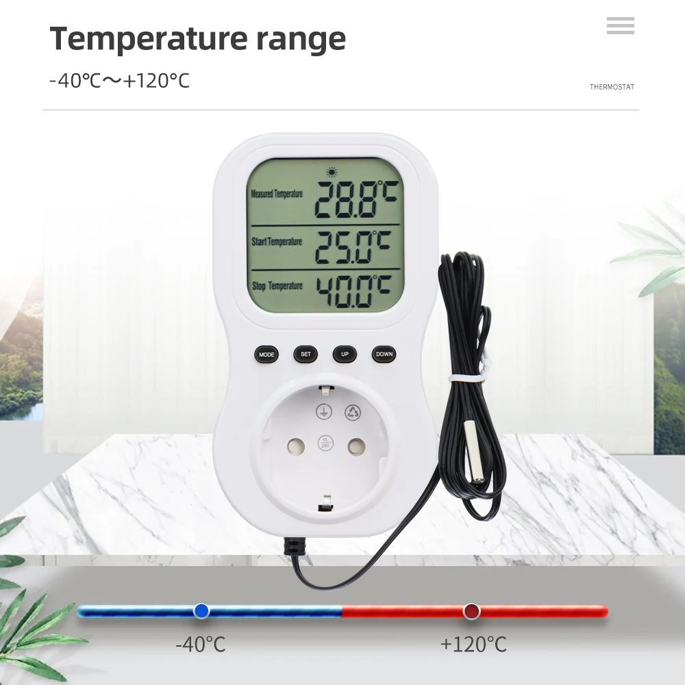2025 Digital Temperature Controller Socket Outlet EU Plug Thermostat Timer