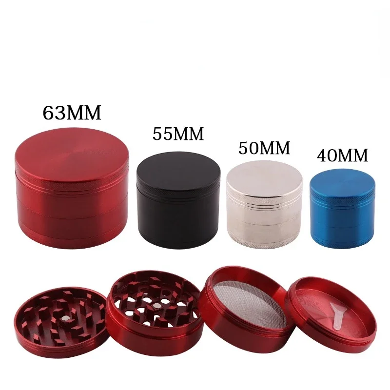 40Mm 4 Strati Piccola Forma Rotonda Uomini Smerigliatrice Portatile In Lega Di Zinco Erbe Tabacco Erbe Spezie Frantoio Narghilè Accessori Per Fumatori