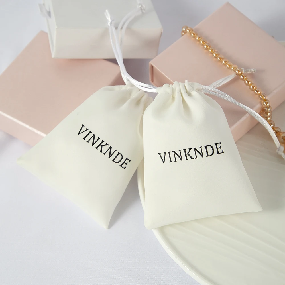 Personalized Logo Print Silk Jewelry Small Goodie Bags 7X9cm Wedding Gifts For Guests Satin Drawstring Packaging Pouch Wholesale